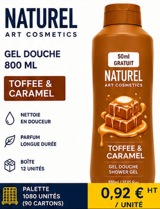 Gel douche Toffee & Caramelo 800 ml – Naturel