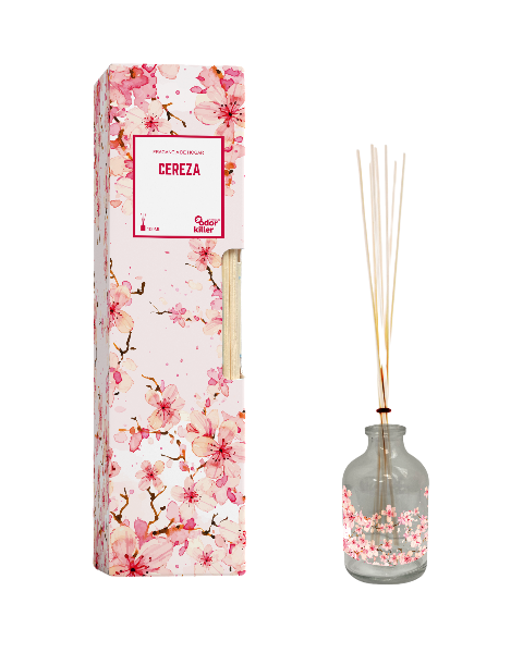 Mikado "CERISE" parfum d'ambiance - Odor Killer 12 unités a 1,59€/unité