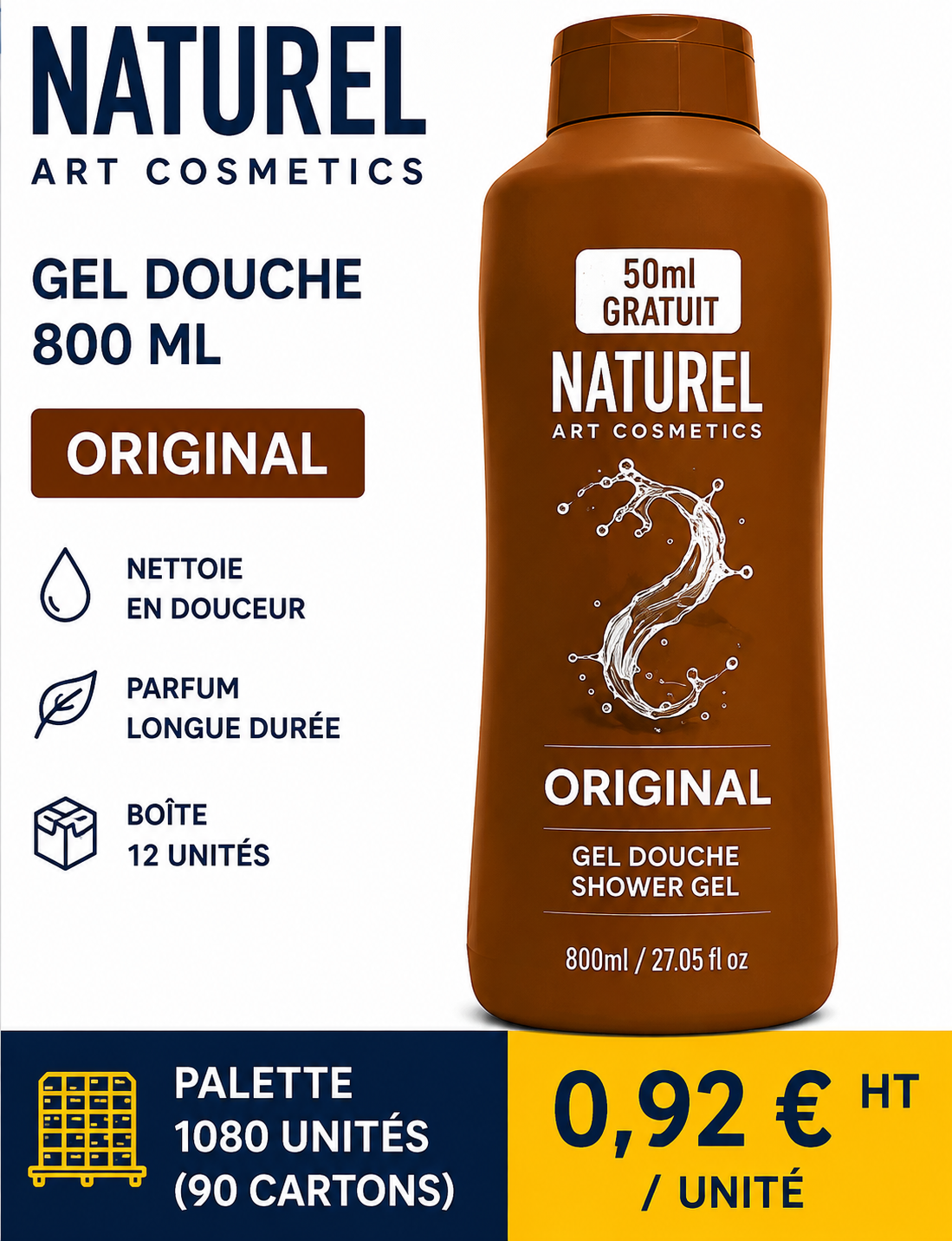 Gel douche Original 800 ml – Naturel