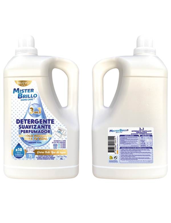 Palette de 240 UN (3 en 1) Détergent+adoucissant+perfumateur 2,9l a 2,64€/u - MISTER BRILLO