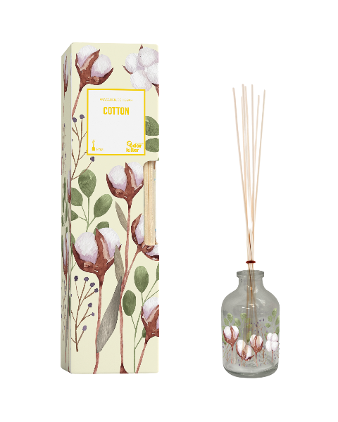 Mikado "FLEUR DE COTTON" parfum d'ambiance - Odor Killer 12 unités a 1,59€/unité