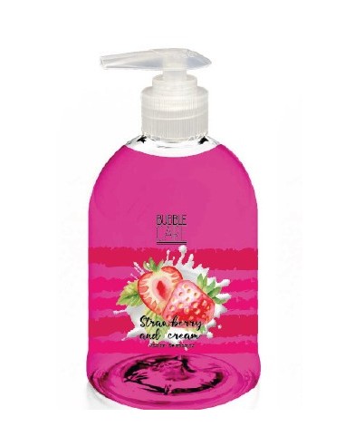 Savon pour les mains "FRAISE CHANTILLY" 500ml - BUBBLE CARE - A 0,93€/unité - lot de 12